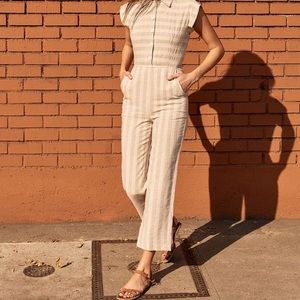 Christy Dawn Phoebe Jumper in Ecru Stipe